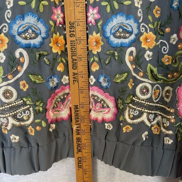 Needle & Thread by Anthropologie beaded embroidered bomber jacket size 6 - Picture 10 of 10